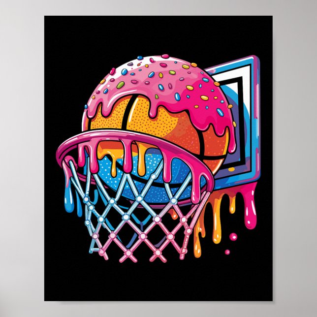 Sketll Player Ice Cream Sketll Hoop Drip  Poster (Front)