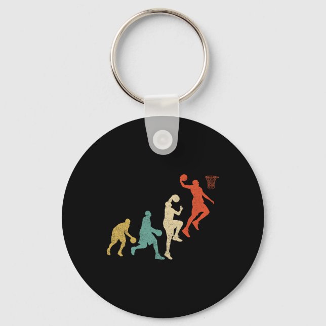 Sketll Player Retro Slam Dunk Forward Team Matchin Key Ring (Front)