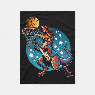 Sketll Player T-rex Dinosaur  Fleece Blanket