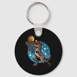 Sketll Player T-rex Dinosaur  Key Ring