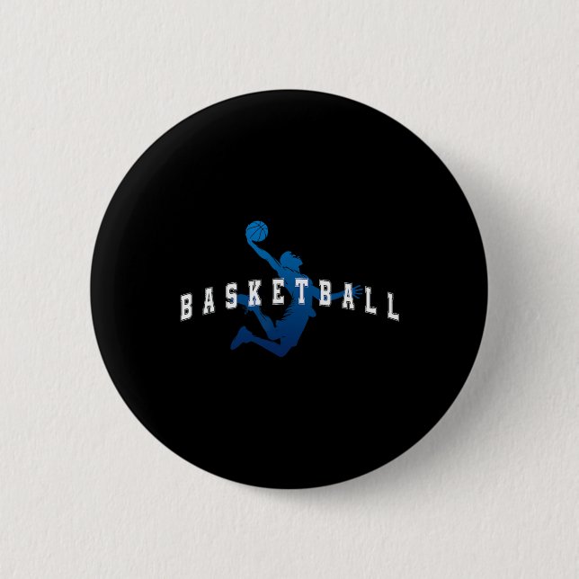 Sketll Player Team Blue Varsity Text  6 Cm Round Badge (Front)