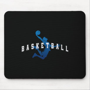 Sketll Player Team Blue Varsity Text  Mouse Pad