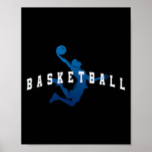 Sketll Player Team Blue Varsity Text  Poster