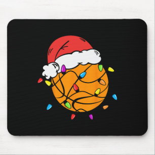 Sketll Santa Claus Hat Christmas Light Xmas Boys K Mouse Pad