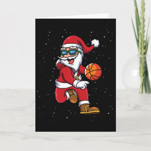 Sketll Santa Playing Christmas Boys Men Sports Xma Card