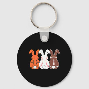 Sketll Sell Footll Sports Easter Bunny Rabbits 6 Key Ring