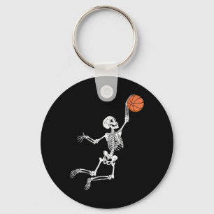 Sketll Skeleton Halloween Player Catcher Mens Boys Key Ring