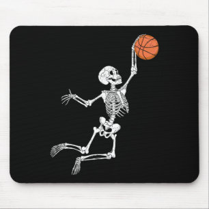 Sketll Skeleton Halloween Player Catcher Mens Boys Mouse Pad