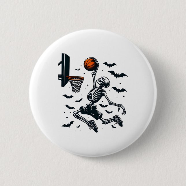 Sketll Skeleton Halloween Skeleton Sketll Player  6 Cm Round Badge (Front)