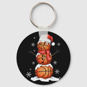 Sketll Snowman Christmas Holiday Sports Xmas Pajam Key Ring