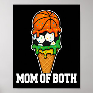 Sketll Soccer Mum Ice Cream Drip Summer Game Day  Poster