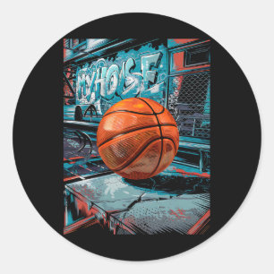Sketll Street Art Graffiti Design Urn Hip Hop Styl Classic Round Sticker