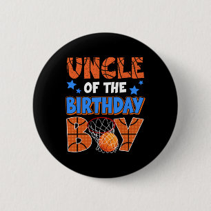 Sketll Uncle Of The Birthday Boy Family Matching 6 Cm Round Badge