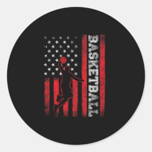 Sketll - Usa American Flag Sports Lover Athlete  Classic Round Sticker