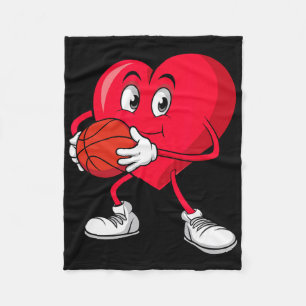 Sketll Valentine's Day Red Heart Players Boys Girl Fleece Blanket