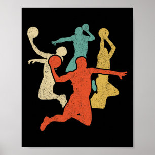 Sketll Vintage Silhouette 60s 70s Retro Gift Team Poster