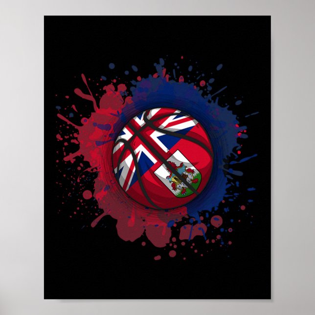 Sketll With Bermuda Flag  Poster (Front)