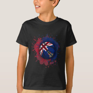 Sketll With Cayman Islands Flag T-Shirt