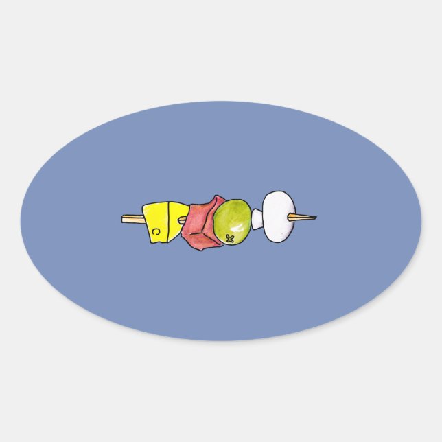 Skewer Oval Sticker (Front)