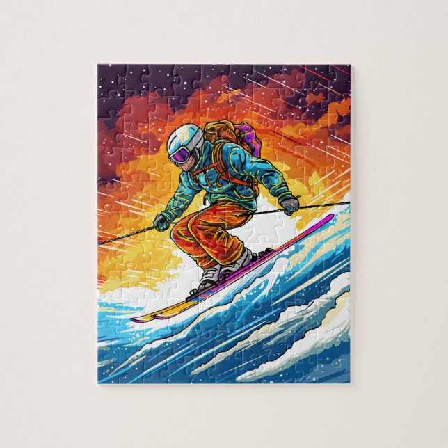 Ski Action Jigsaw Puzzle (Vertical)