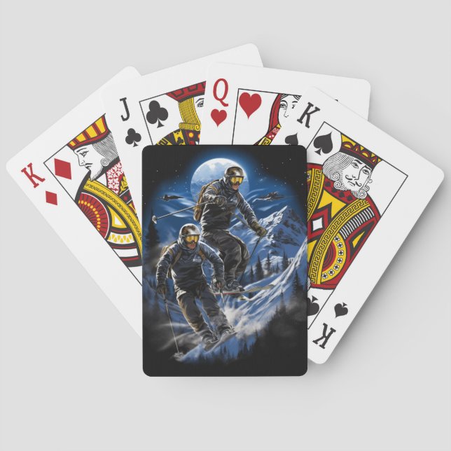 Ski Action Playing Cards (Back)