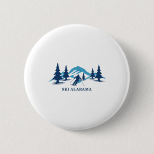 Ski Alama Ski Resort Skiing Skier  6 Cm Round Badge