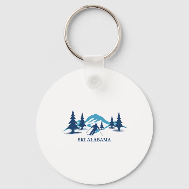 Ski Alama Ski Resort Skiing Skier  Key Ring (Front)