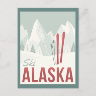 Ski Alaska Postcard