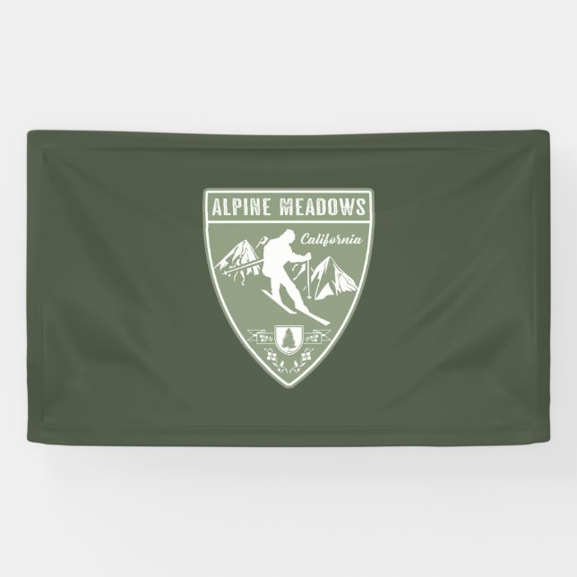 Ski Alpine Meadows California Banner (Horizontal)