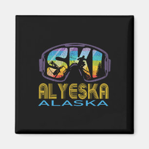 Ski Alyeska Alaska Skiing Vacation  Magnet