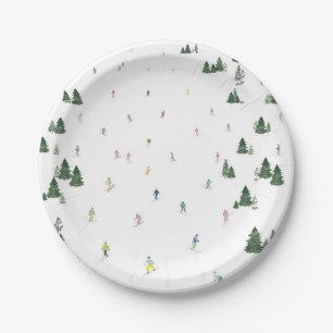 Ski and Snowboard Themed Paper Plates