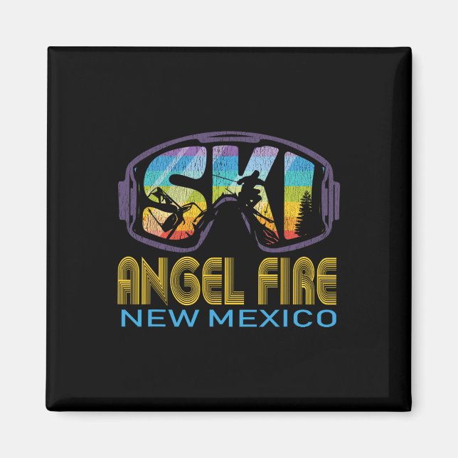 Ski Angel Fire New Mexico Skiing Vacation  Magnet (Front)