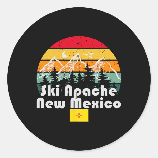 Ski Apache New Mexico1  Classic Round Sticker (Front)