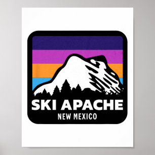Ski Apache New Mexico Skiing Snowboarding Family T Poster