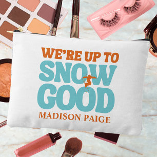 Ski Après Winter Bachelorette Party Turquoise Accessory Pouch
