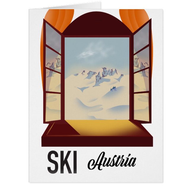 Ski Austria window travel poster. (Front)