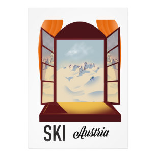Ski Austria window travel poster. Photo Print