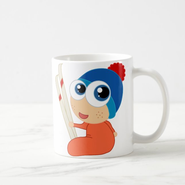 Ski Baby Cartoon Mug (Right)