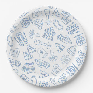 Ski Bachelorette Last Toast On The Slopes Paper Plate