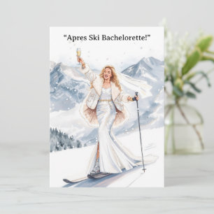 Ski Bachelorette Weekend Bride on the Slopes Invitation