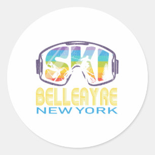 Ski Belleayre New York Skiing Vacation  Classic Round Sticker
