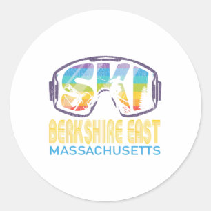 Ski Berkshire East Machusetts Skiing Vacation  Classic Round Sticker