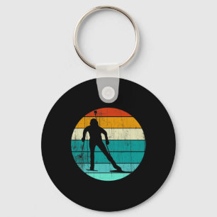 Ski Biathlon Vintage Retro Biathlon Skiing  Key Ring