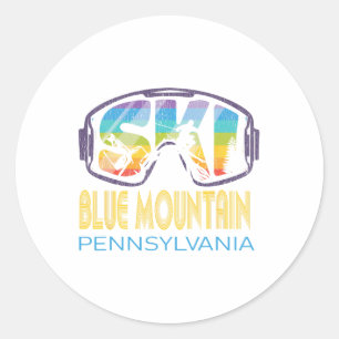 Ski Blue Mountain Pennsylvania Skiing Vacation  Classic Round Sticker