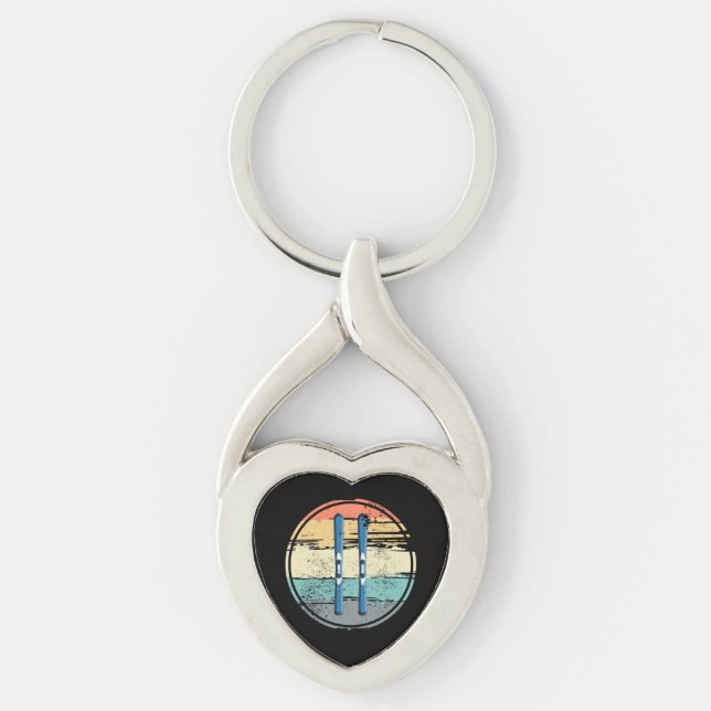 Ski Boards Vintage Key Ring (Front)