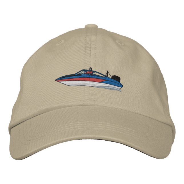 Ski Boat Embroidered Hat (Front)