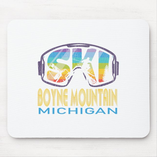 Ski Boyne Mountain Michigan Skiing Vacation  Mouse Pad (Front)
