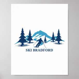 Ski Bradford Machusetts Ski Resort Skiing Skier  Poster