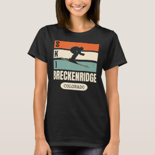 Ski Breckenridge Colorado Breck Mountains Retro Sk T-Shirt