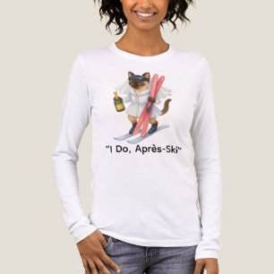 Ski Bride “I Do, Après-Ski” for Cat lovers Tri-Blend Shirt
